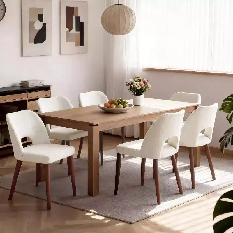 Mid-Century Modern Dining Chairs Set with Cushioned Seats, Ergonomic Curved Back, Sturdy Wooden Frame for Kitchen, Dining, Office