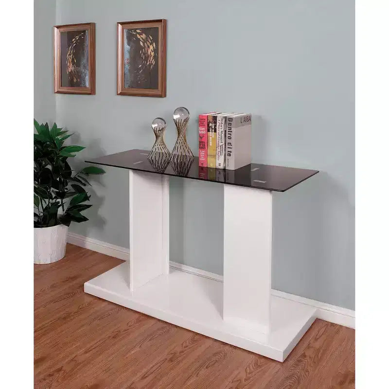 Montreaux Tempered Glass Top Console Table - miBasics