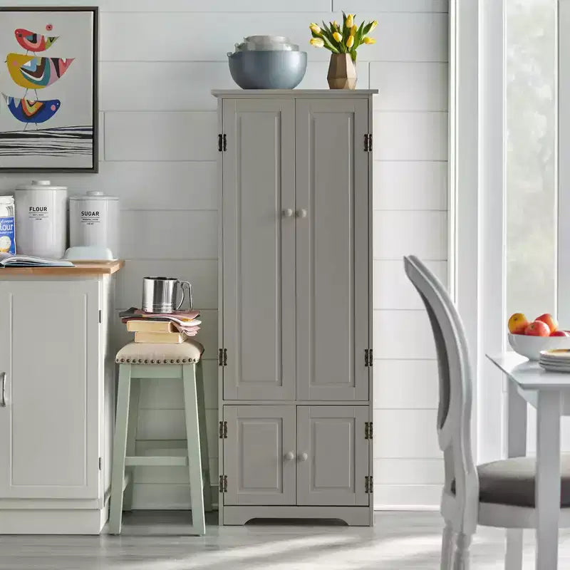 Buylateral Extra Tall 4 Door Pantry Storage Cabinet