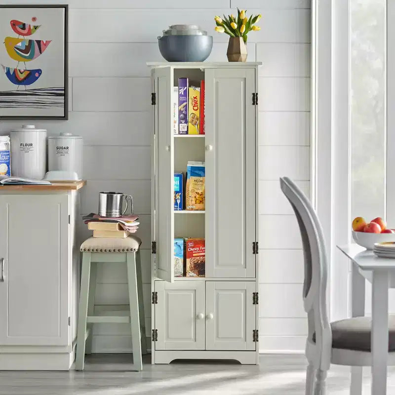 Buylateral Extra Tall 4 Door Pantry Storage Cabinet