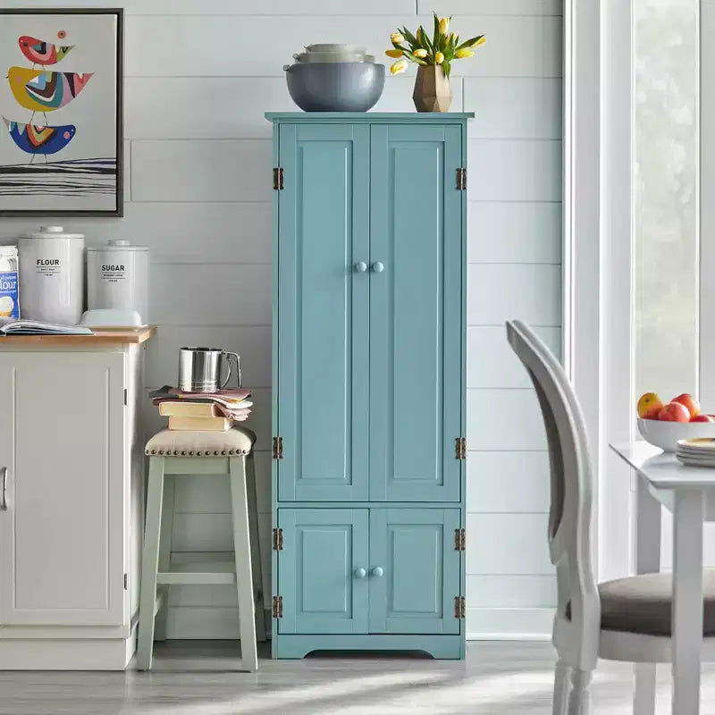 Buylateral Extra Tall 4 Door Pantry Storage Cabinet